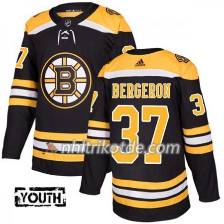 Boston Bruins Trikot Patrice Bergeron 37 Adidas 2017-2018 Schwarz Authentic - Kinder